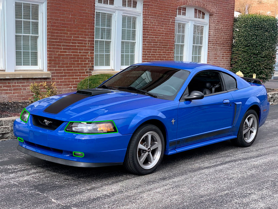 ford mustang 1999-2004 Headlight Protection Installation Location