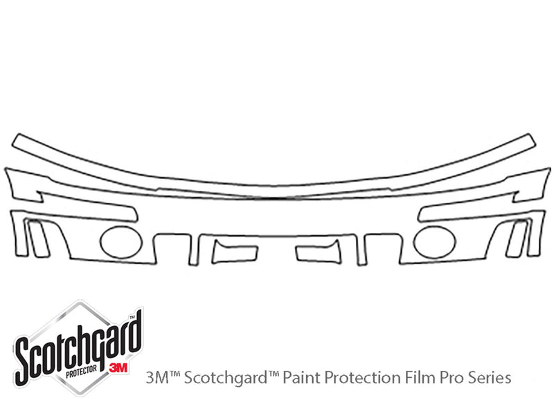 mustang 3M Clear Bra Bumper Precut PPF Diagram