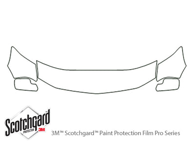 mustang 3M Clear Bra Hood Precut PPF Diagram