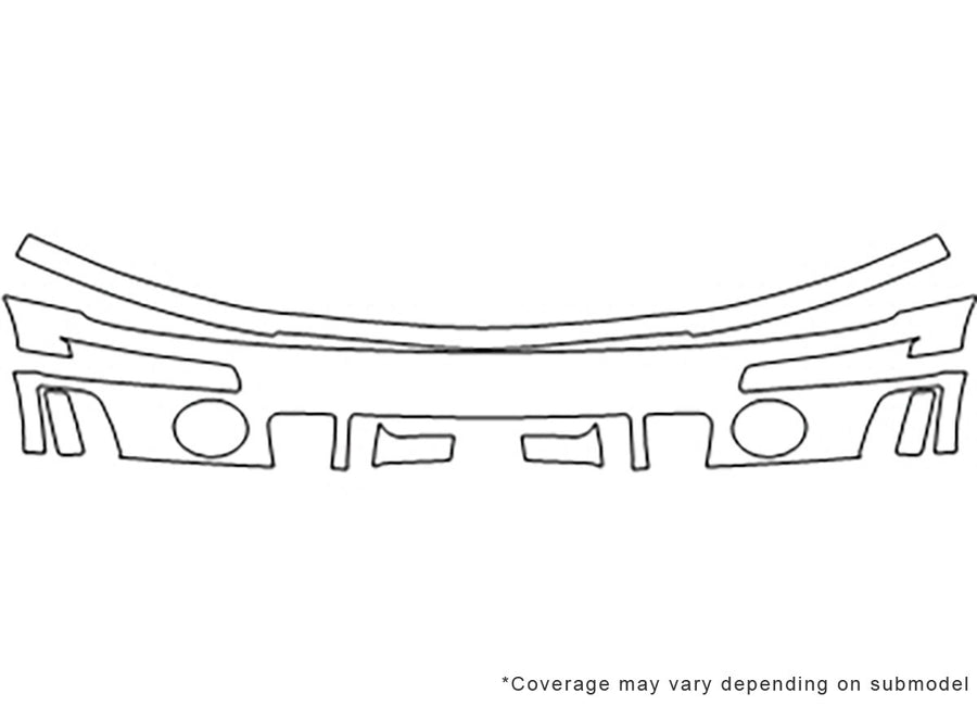 mustang Avery Dennison Clear Bra Bumper Precut PPF Diagram