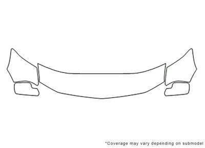 mustang 3M Clear Bra Hood Precut PPF Diagram