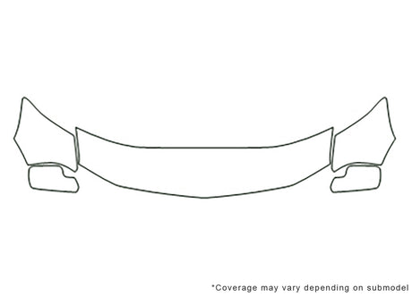 mustang 3M Clear Bra Hood Precut PPF Diagram