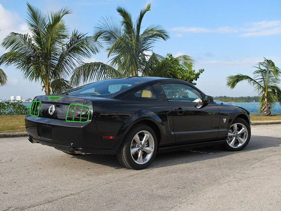 mustang Tail Light Tint Installation Points