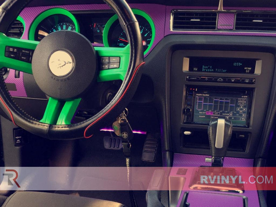 3D Purple Carbon Fiber Vinyl Dash Kit
