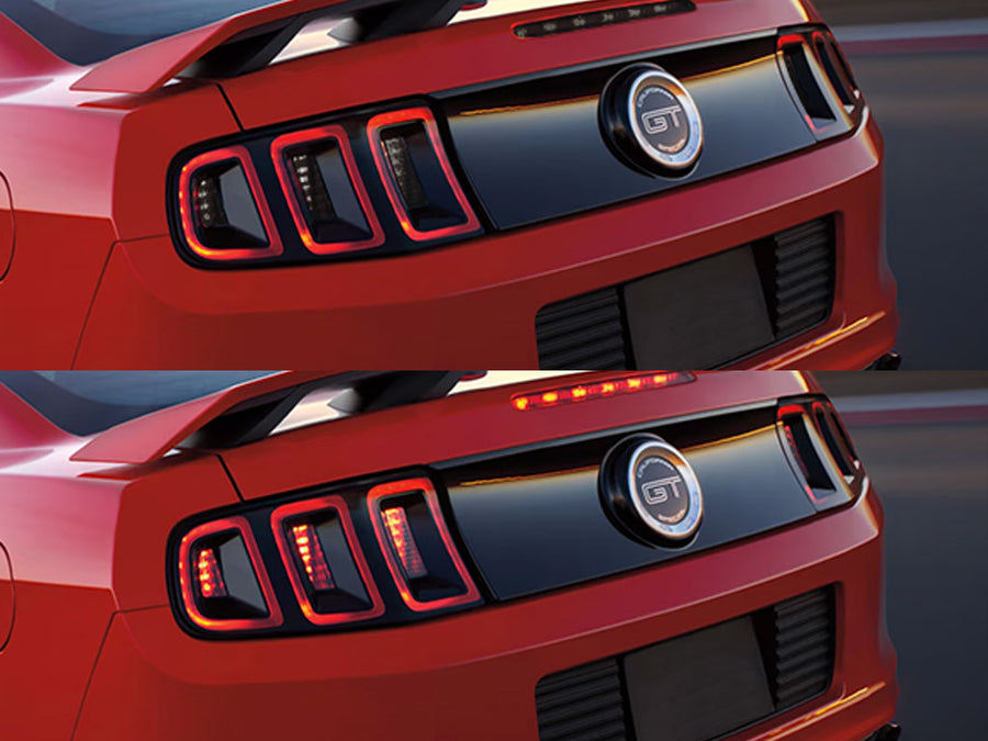 mustang Before and After Smoked Taillights