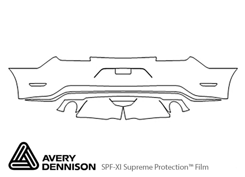 mustang Avery Dennison Clear Bra Door Cup Precut PPF Diagram