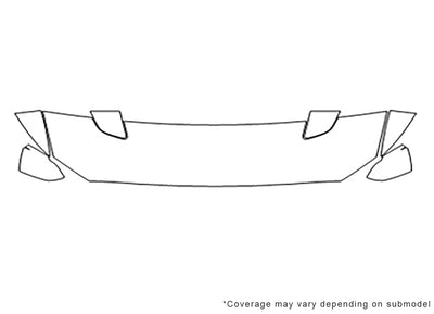 mustang 3M Clear Bra Hood Precut PPF Diagram