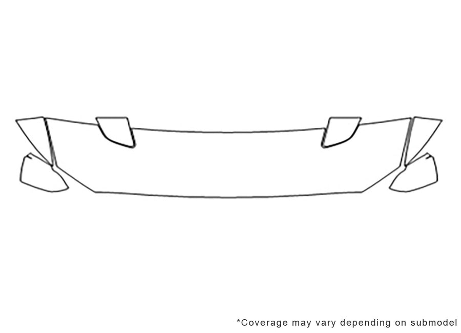 mustang 3M Clear Bra Hood Precut PPF Diagram
