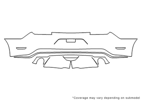 mustang 3M Clear Bra Door Cup Precut PPF Diagram