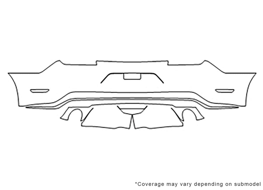 mustang 3M Clear Bra Door Cup Precut PPF Diagram