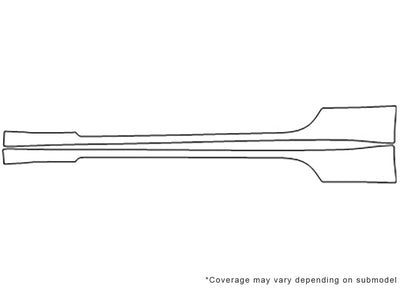 mustang 3M Clear Bra Door Cup Precut PPF Diagram