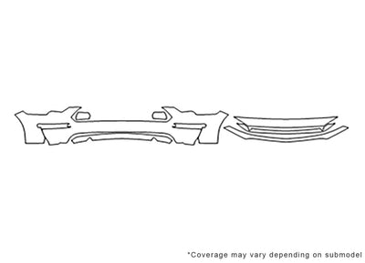 mustang Avery Dennison Clear Bra Bumper Precut PPF Diagram