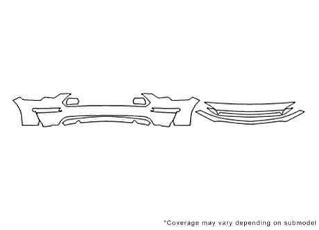 mustang Avery Dennison Clear Bra Bumper Precut PPF Diagram