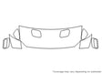 mustang Avery Dennison Clear Bra Hood Precut PPF Diagram