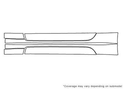 mustang 3M Clear Bra Door Cup Precut PPF Diagram