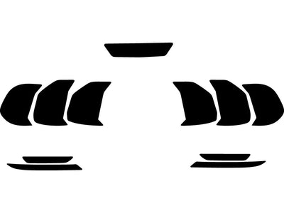 mustang Precut Tail Light Tint Diagram