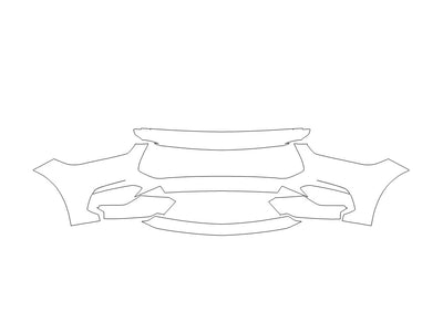 mustang Avery Dennison Clear Bra Bumper Precut PPF Diagram