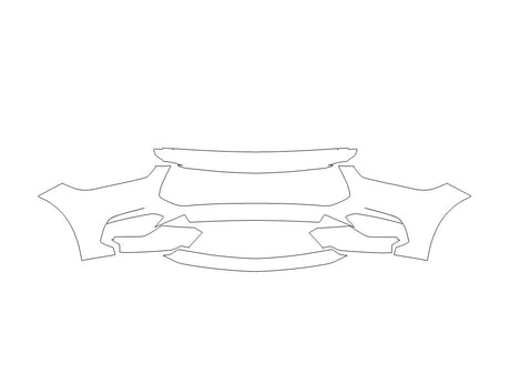 mustang Avery Dennison Clear Bra Bumper Precut PPF Diagram