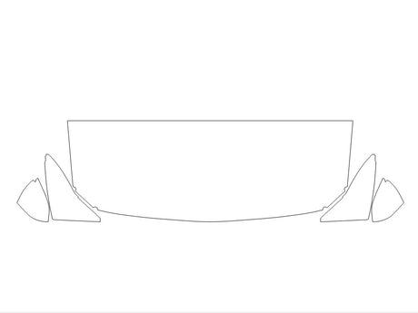 mustang 3M Clear Bra Hood Precut PPF Diagram