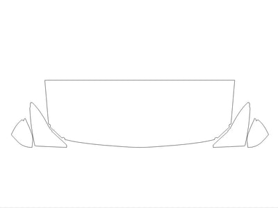 mustang Avery Dennison Clear Bra Hood Precut PPF Diagram