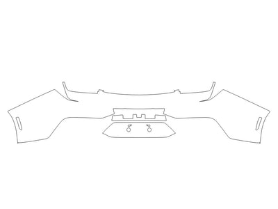mustang 3M Clear Bra Door Cup Precut PPF Diagram