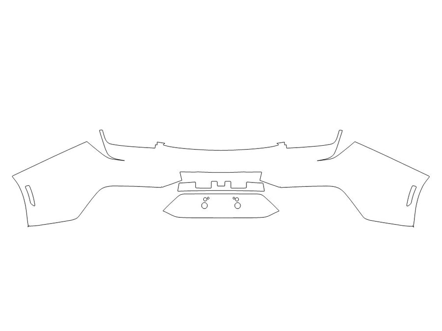 mustang 3M Clear Bra Door Cup Precut PPF Diagram
