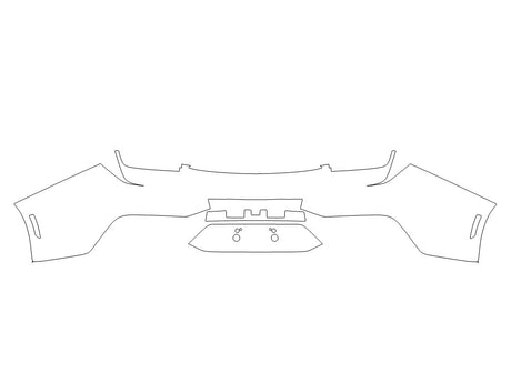mustang Avery Dennison Clear Bra Door Cup Precut PPF Diagram