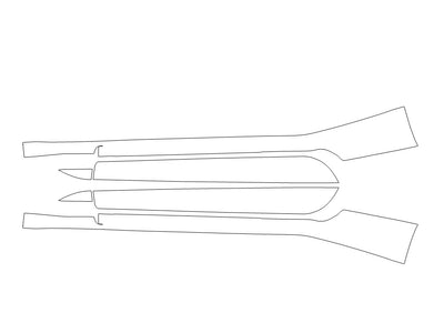 mustang 3M Clear Bra Door Cup Precut PPF Diagram