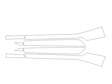 mustang 3M Clear Bra Door Cup Precut PPF Diagram