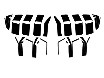 mustang Precut Tail Light Tint Diagram