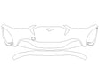 mustang mach-e 3M Clear Bra Bumper Precut PPF Diagram