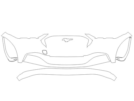 mustang mach-e Avery Dennison Clear Bra Bumper Precut PPF Diagram