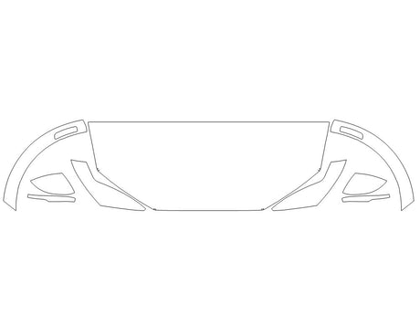 mustang mach-e Avery Dennison Clear Bra Hood Precut PPF Diagram