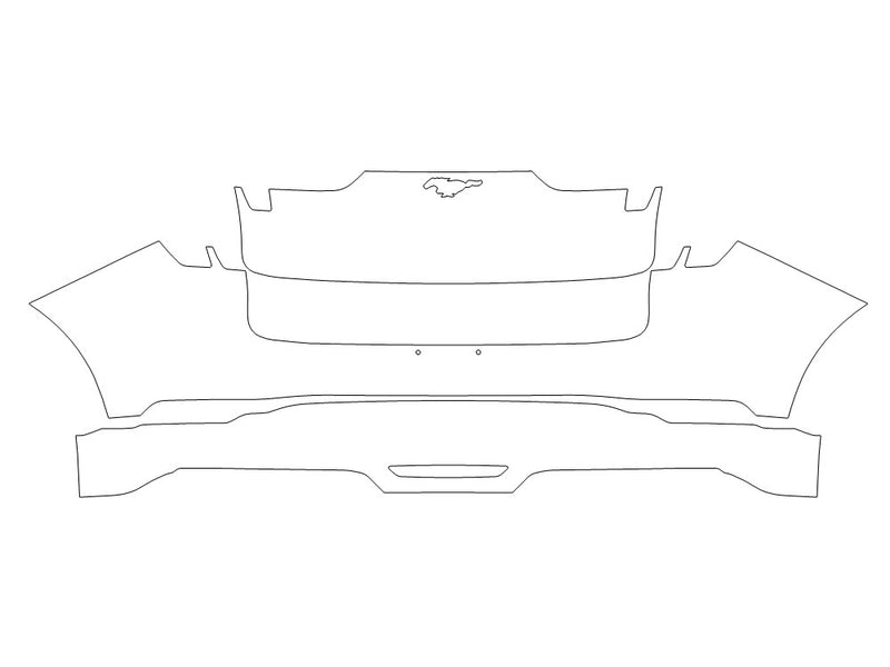 mustang mach-e 3M Clear Bra Door Cup Precut PPF Diagram