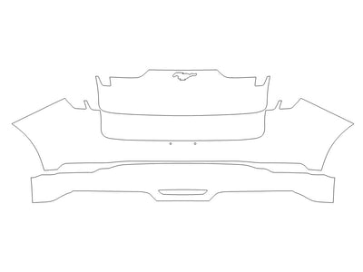 mustang mach-e 3M Clear Bra Door Cup Precut PPF Diagram