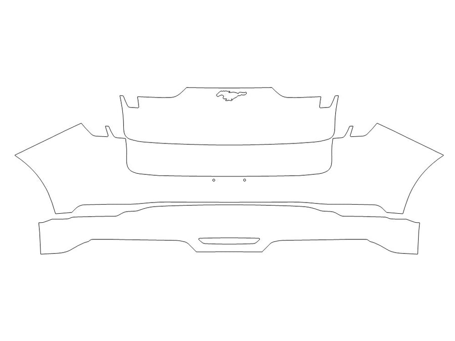 mustang mach-e 3M Clear Bra Door Cup Precut PPF Diagram