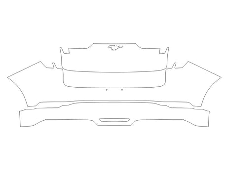 mustang mach-e Avery Dennison Clear Bra Door Cup Precut PPF Diagram