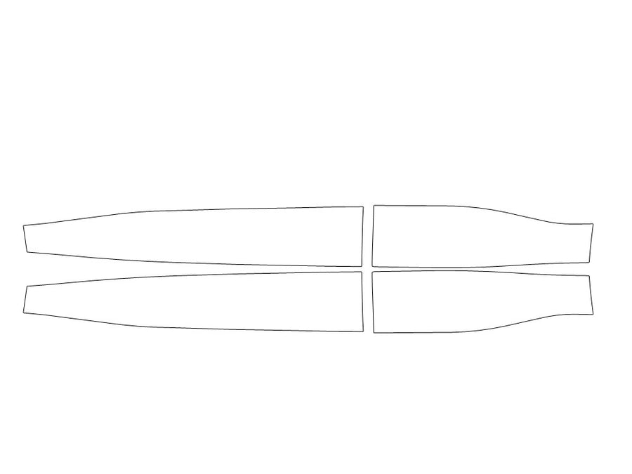 mustang mach-e Avery Dennison Clear Bra Door Cup Precut PPF Diagram