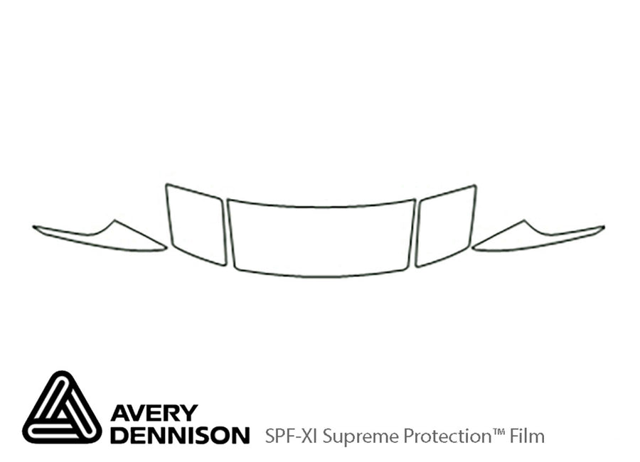 probe Avery Dennison Clear Bra Hood Precut PPF Diagram