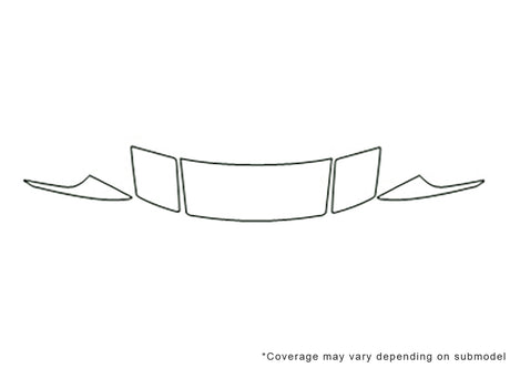 probe Avery Dennison Clear Bra Hood Precut PPF Diagram