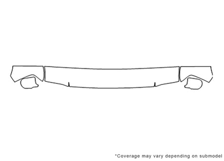 ranger Avery Dennison Clear Bra Hood Precut PPF Diagram