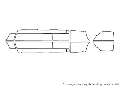 ranger 3M Clear Bra Door Cup Precut PPF Diagram