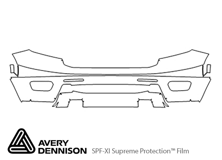 ranger Avery Dennison Clear Bra Bumper Precut PPF Diagram