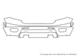 ranger Avery Dennison Clear Bra Bumper Precut PPF Diagram