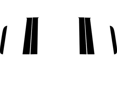 ford ranger 2019-2022 (crew cab) Carbon Fiber Pillar Trim Diagram