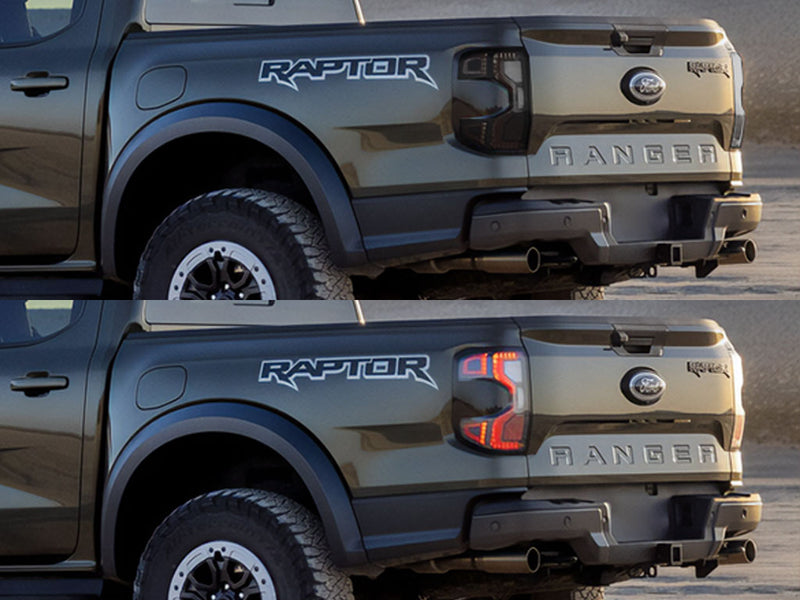 ranger Before and After Smoked Taillights