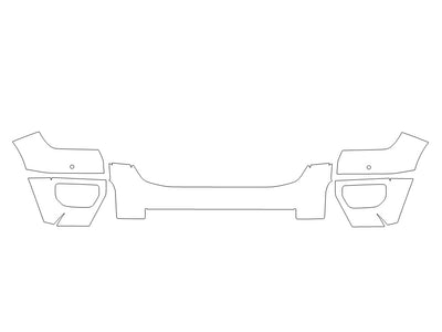 ranger 3M Clear Bra Bumper Precut PPF Diagram