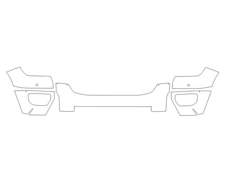 ranger Avery Dennison Clear Bra Bumper Precut PPF Diagram