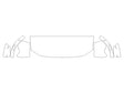 ranger 3M Clear Bra Hood Precut PPF Diagram