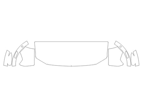 ranger 3M Clear Bra Hood Precut PPF Diagram